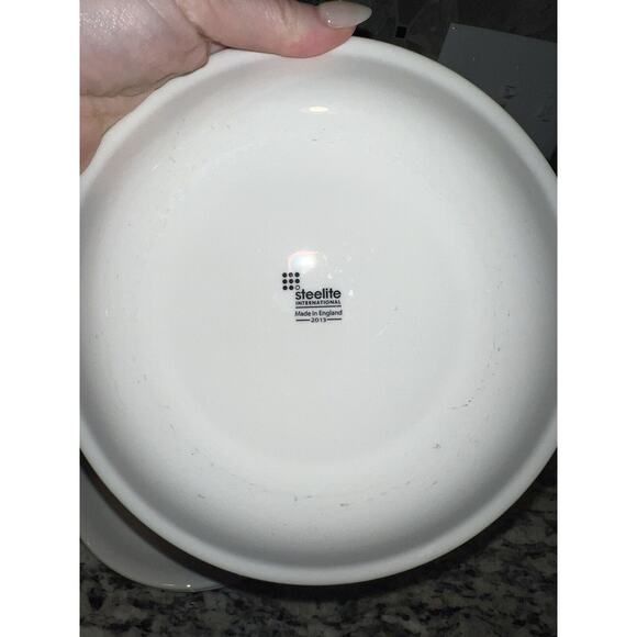 Steelite International England 2013 White Lunch Plates 8" Coupe Style Round Set - Picture 7 of 8